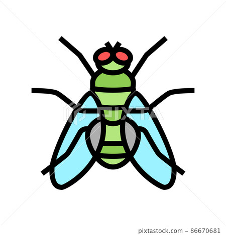 fly insect color icon vector illustration 86670681