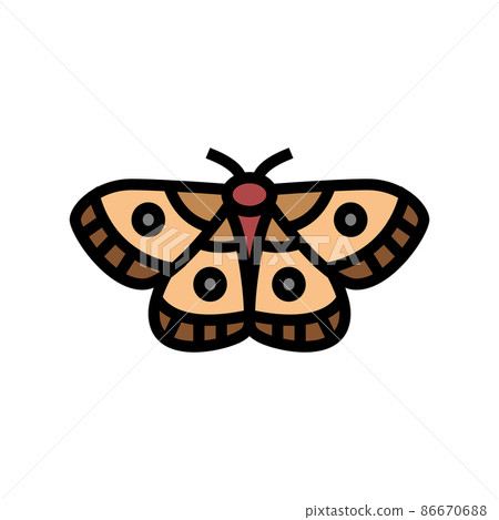 moth insect color icon vector illustration 86670688