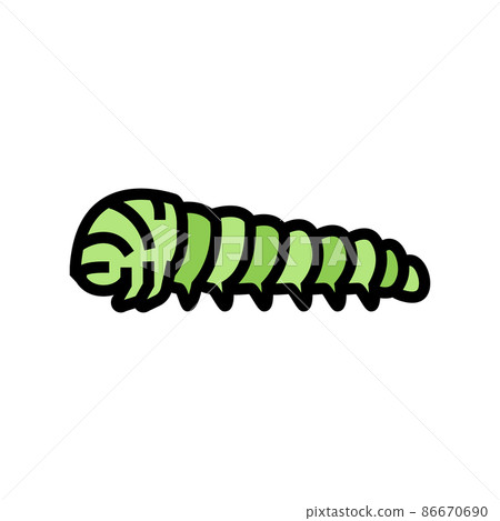 caterpillar insect color icon vector illustration 86670690