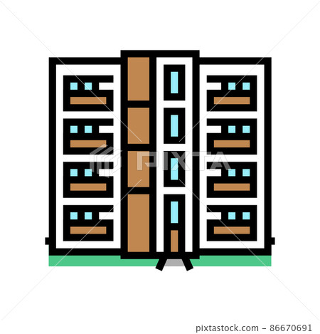 condo house color icon vector illustration 86670691