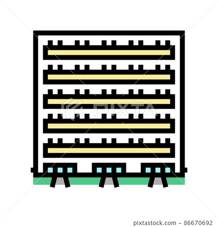 apartment house color icon vector illustration 86670692