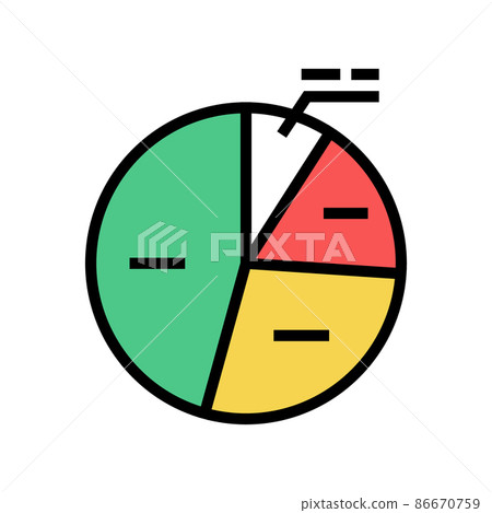pie chart color icon vector illustration pie chart color icon vector illustration 86670759