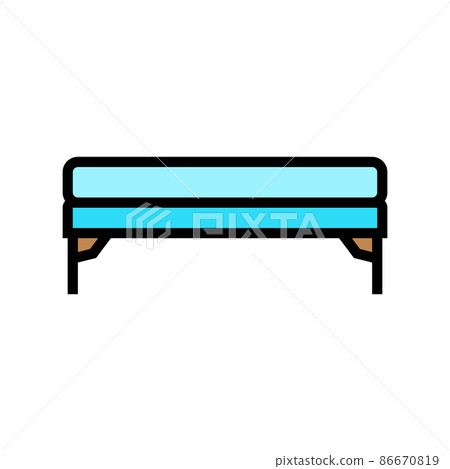 bench bedroom color icon vector illustration 86670819