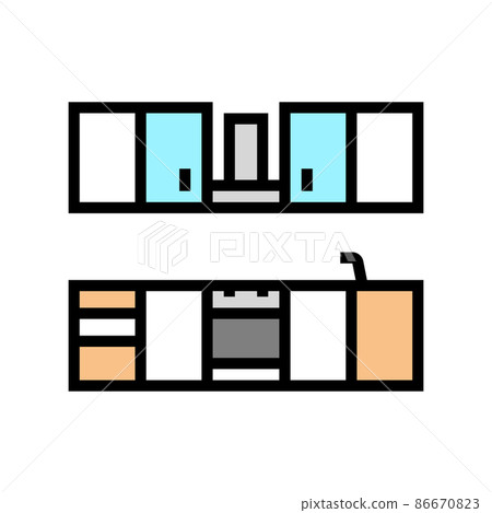 kitchen furniture color icon vector illustration 86670823