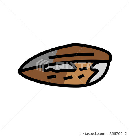 mussel closed shell color icon vector illustration mussel closed shell color icon vector illustration 86670942