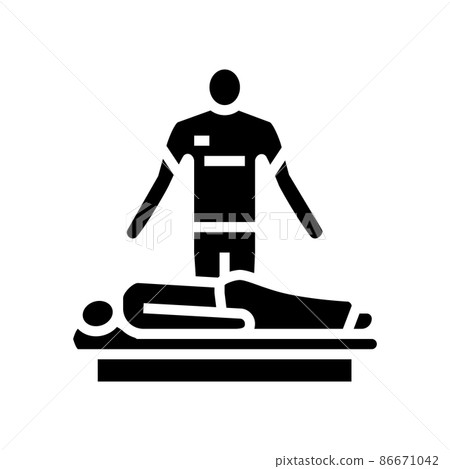 massage therapist glyph icon vector illustration 86671042