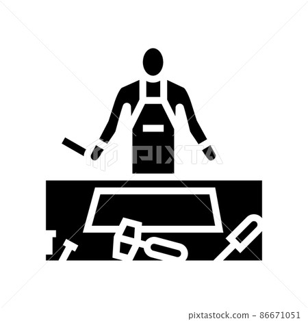 crafter business glyph icon vector illustration 86671051