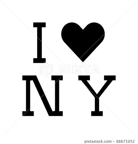 I love new york glyph icon vector illustration 86671052