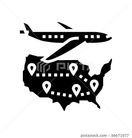 usa travel glyph icon vector illustration 86671077