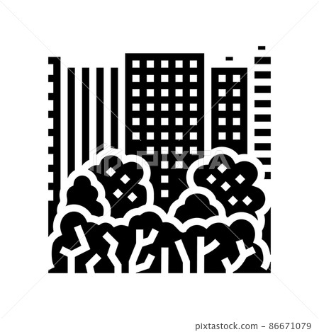 central park glyph icon vector illustration 86671079