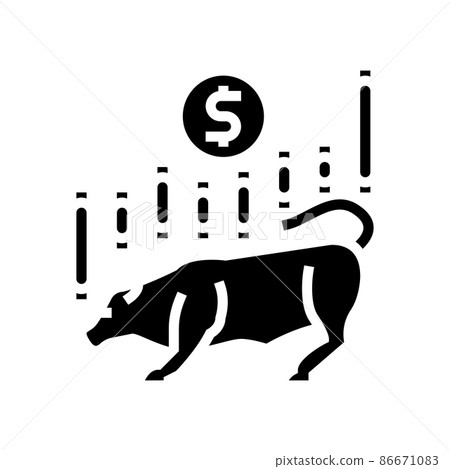 stock market glyph icon vector illustration stock market glyph icon vector illustration 86671083