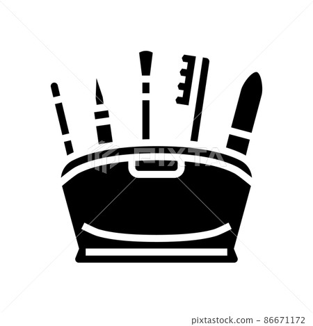 cosmetic accessories bag glyph icon vector illustration cosmetic accessories bag glyph icon vector illustration 86671172