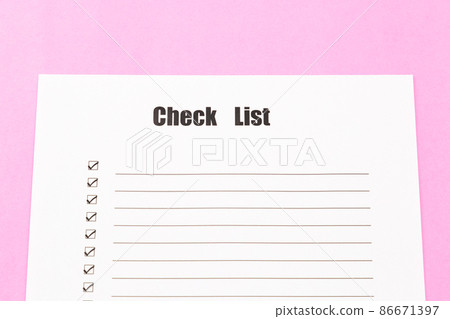 Check sheet pink back Check sheet pink back 86671397