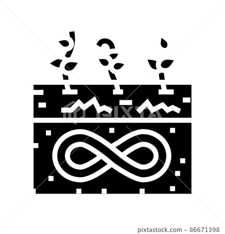 sustainable agriculture glyph icon vector illustration sustainable agriculture glyph icon vector illustration 86671398