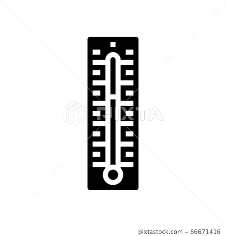 thermometer accessory glyph icon vector illustration 86671416