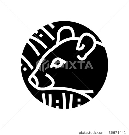 rat chinese horoscope animal glyph icon vector illustration rat chinese horoscope animal glyph icon vector illustration 86671441