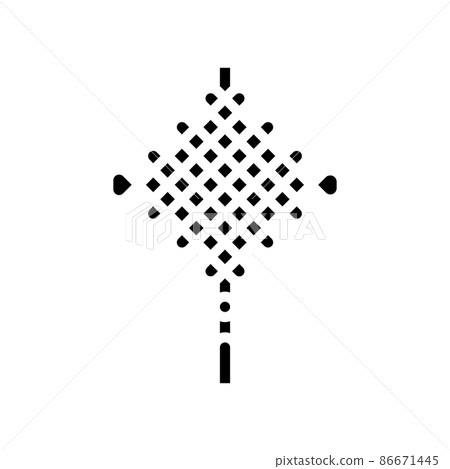 knot chinese accessory glyph icon vector illustration 86671445