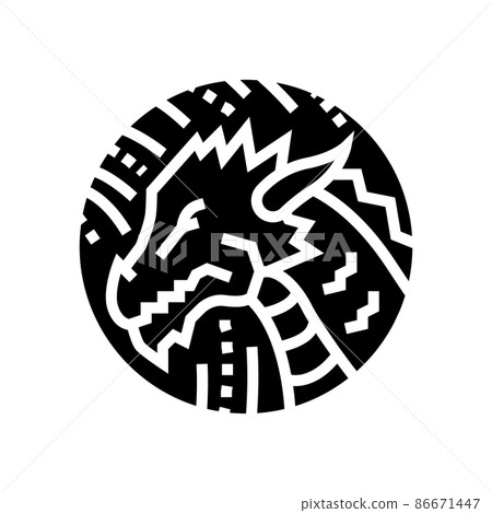 dragon chinese horoscope animal glyph icon vector illustration 86671447