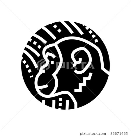 monkey chinese horoscope animal glyph icon vector illustration 86671465