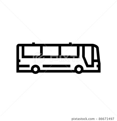 bus transport line icon vector illustration bus transport line icon vector illustration 86671497