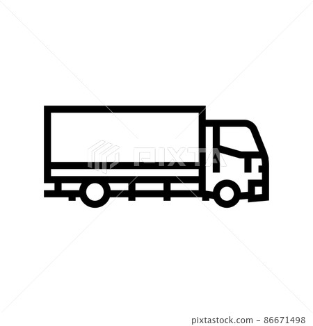 truck transport line icon vector illustration - Stock Illustration ...