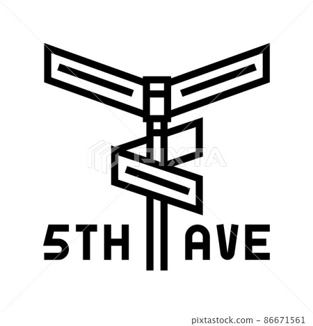 avenue 5th line icon vector illustration avenue 5th line icon vector illustration 86671561