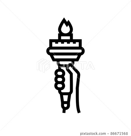 liberty statue line icon vector illustration 86671568