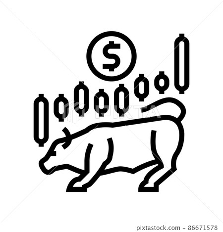 stock market line icon vector illustration 86671578