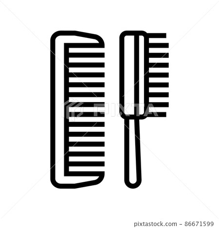 comb accessory line icon vector illustration comb accessory line icon vector illustration 86671599