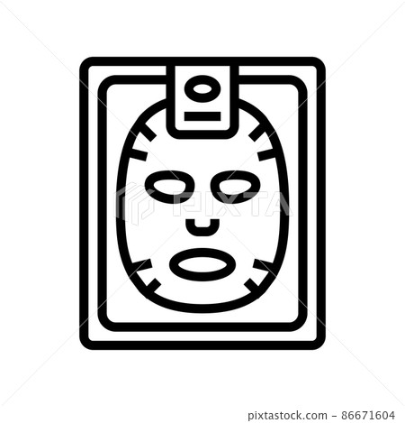 facial mask line icon vector illustration facial mask line icon vector illustration 86671604