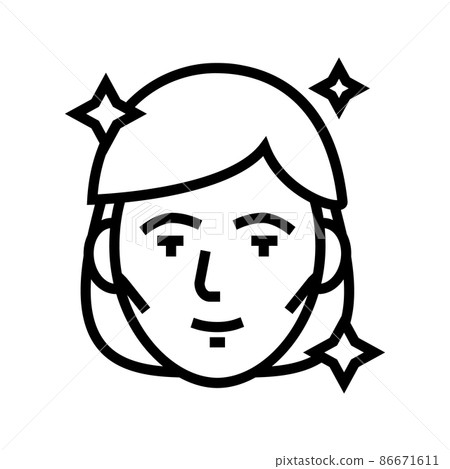 fashion makeup line icon vector illustration 86671611