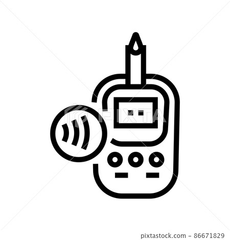 glucometer contactless line icon vector illustration glucometer contactless line icon vector illustration 86671829