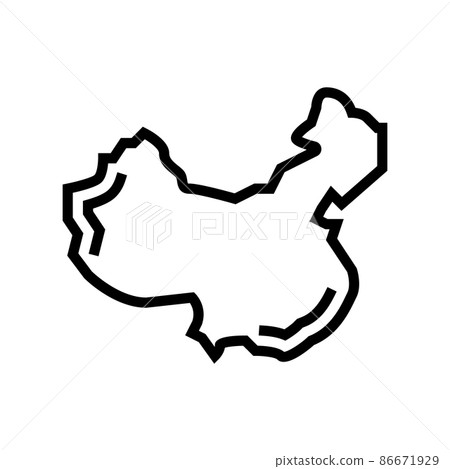 china country line icon vector illustration 86671929