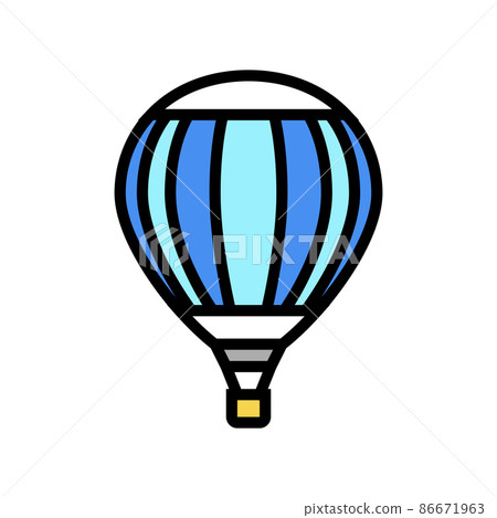 balloon air transport color icon vector illustration 86671963