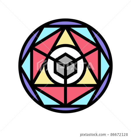 alchemy magic color icon vector illustration alchemy magic color icon vector illustration 86672128