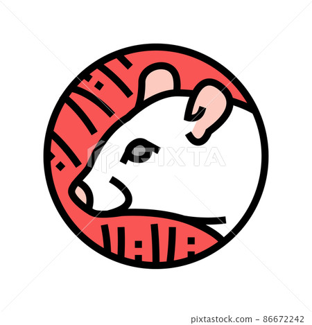 rat chinese horoscope animal color icon vector illustration 86672242