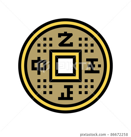 gold money color icon vector illustration 86672258