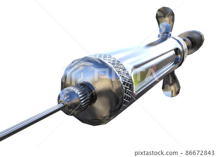 3D Retro metal medical syringe 86672843