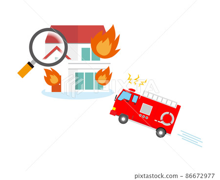 Fire engine fire vector illustration - Stock Illustration [86672977 ...
