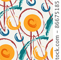 Abstract paint strokes seamless pattern 86675185