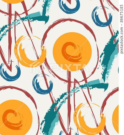 Abstract paint strokes seamless pattern 86675185
