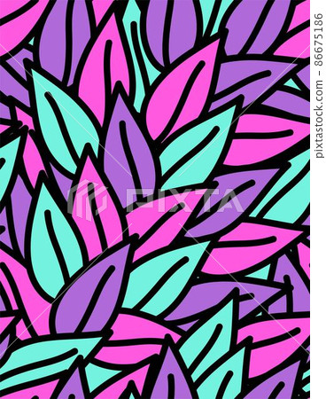 Seamless leaf decorative pattern. Seamless leaf decorative pattern. 86675186