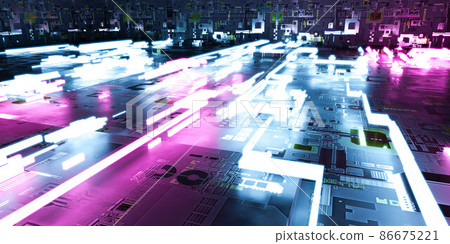 abstract silicon ocmputer hardware chip technology surface 3d render illustration abstract silicon ocmputer hardware chip technology surface 3d render illustration 86675221