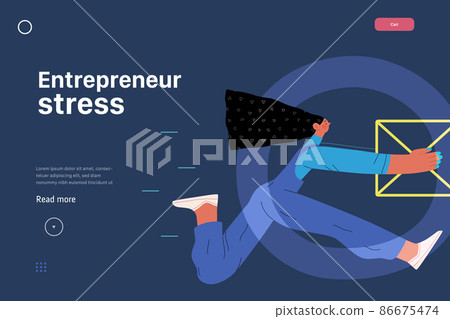 Startup illustration, website landing template. Concept of building new business Startup illustration, website landing template. Concept of building new business 86675474