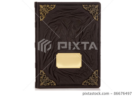 Leather mockup book with cover color isolated Leather mockup book with cover color isolated 86676497