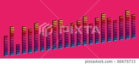 90 年代風格復古聲音均衡器的形象 86678715