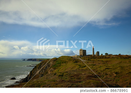 Tankardstown mine. UNESCO Geopark Costa del Cobre. protected natural landscape in Waterford. Ireland Tankardstown mine. UNESCO Geopark Costa del Cobre. protected natural landscape in Waterford. Ireland 86678991