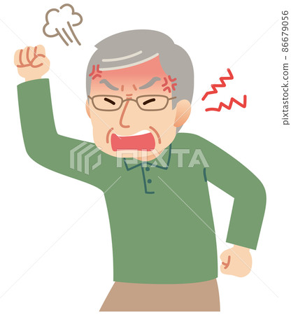 Furious elderly man Furious elderly man 86679056