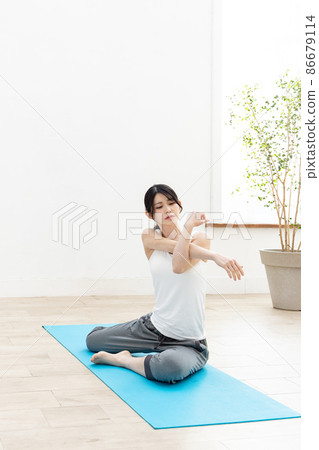 Home yoga at home time and nesting Home yoga at home time and nesting 86679114