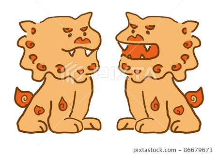 沖繩 Shisa 插圖素材 沖繩 Shisa 插圖素材 86679671